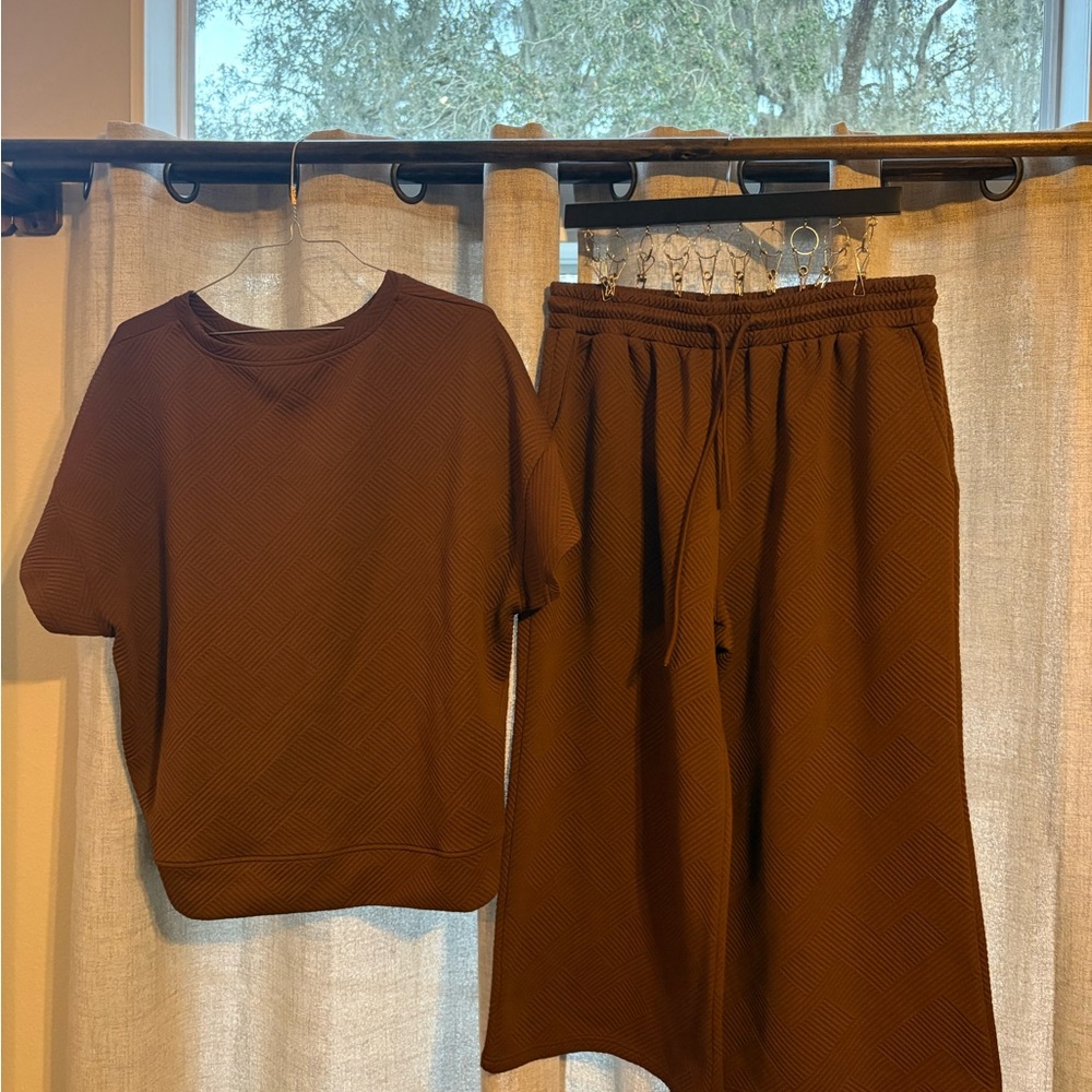 Brown Women's Knit Drawstring Skirt - Unbranded